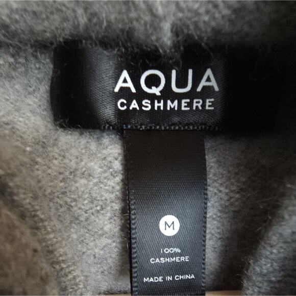 AQUA Cashmere Skull Print Crewneck Cashmere Sweater Gray Size M - Picture 8 of 8